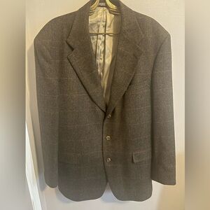 Vintage Evan Picone tweed herringbone wool blazer large